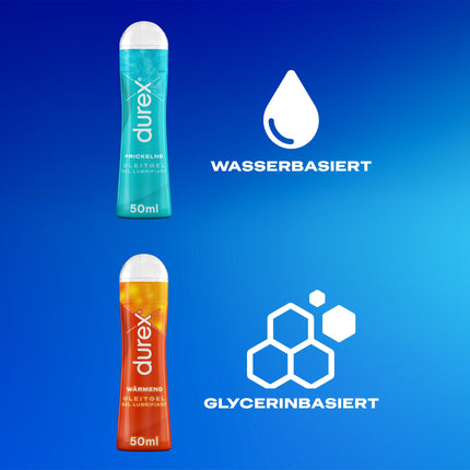 Durex Play Lubricant Versatile Mix Pack for Women &amp; Men - Set with water-based lubricant for sex, condom-compatible (2 x 50 ml)
