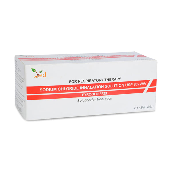VED Hypertonic Inhalation Saline Solution, 3% Sodium Chloride (NaCl), 50 x 4.0 ml Single-Dose Vials for Adults and Children