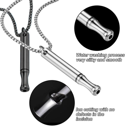 2 pieces smoking cessation aid, V2 necklace smoke-free original, breathing chain smoke-free aid smoking cessation chain with whistle, anxiety breathing necklace with resistance, against smoking cessation necklace