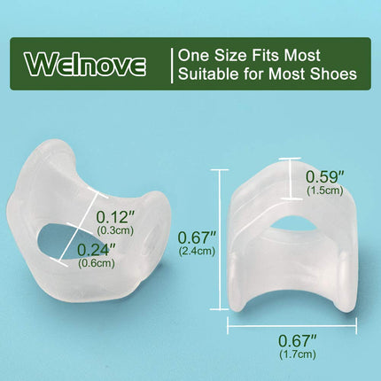 Welnove Toe Separators, Gel Toe Spreaders, Small Bunion Corrector to Prevent Friction and Relieve Pressure (12 Pieces)
