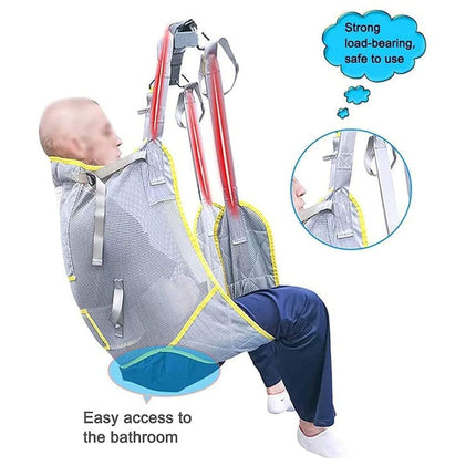 Mierty Patient Lifter Sling, Stair Slide Transfer Belt, Patient Lift Stair Board, Mesh Toilet Sling