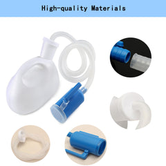 testyu 2000ML Urinal Bottles Unisex with Holder, Leak-Proof Lid and Hose, Portable Urinal Bottle for Men Women with Cleaning Brush for Disabled, Elderly, Car, Camping, White