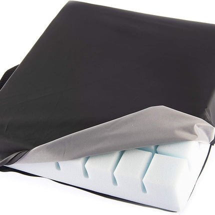 OrtoPrime Anti-Decubitus Foam Cushion with Channel System - Prevention and Treatment of Coccyx Pressure Ulcers - Postural Seat Cushion for Wheelchair, Office, Car, and Home - Orthopedic Cushion