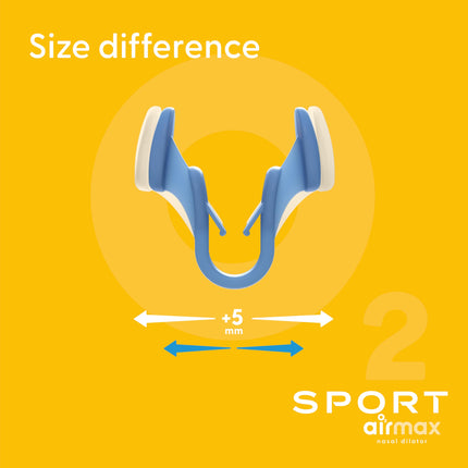 Air Max Sport nasal dilator trial pack - Nasal dilator for better breathing - 76% more airflow - 2 pieces in sizes S and M
