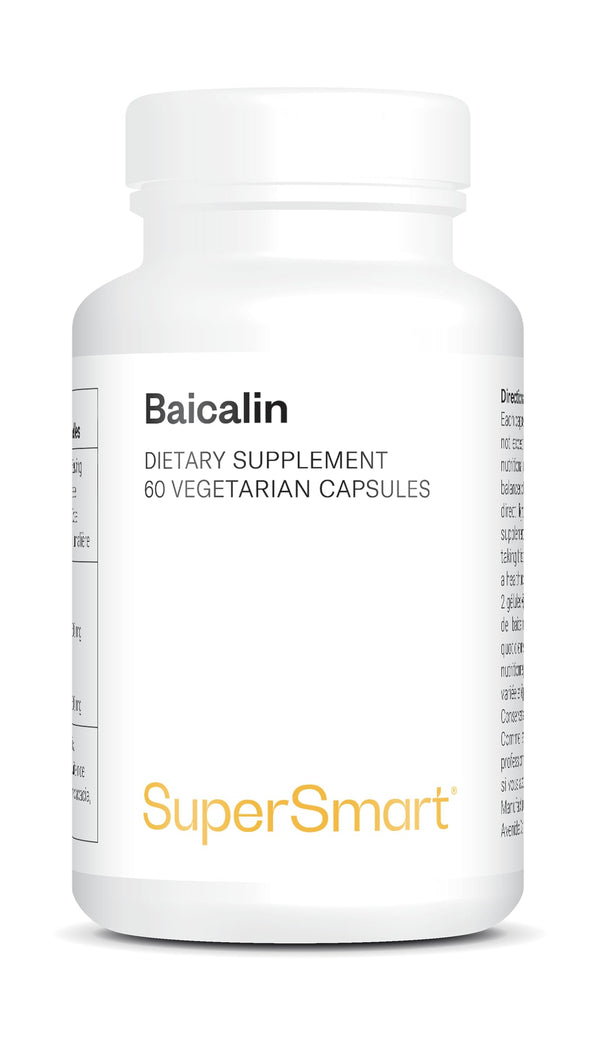 Baicalin 500 mg per day - Contributes to a healthy liver - Helps cleanse and detoxify the liver - Relaxing, antiviral, and anti-inflammatory properties - Vegan - Supersmart