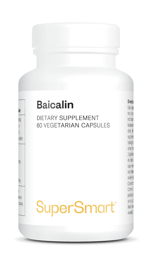 Baicalin 500 mg per day - Contributes to a healthy liver - Helps cleanse and detoxify the liver - Relaxing, antiviral, and anti-inflammatory properties - Vegan - Supersmart