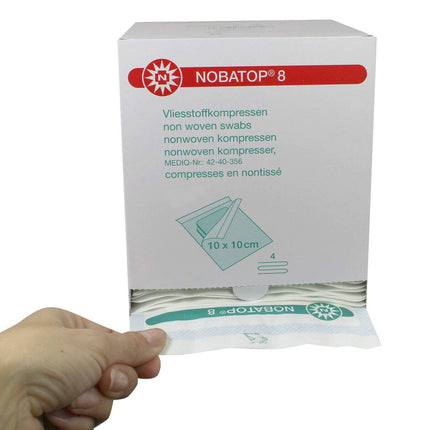 Noba dressings 8 compresses 10x10 cm sterile, 50 x 2 pieces
