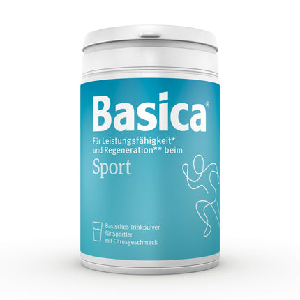Basica® Drinking Base Powder for Athletes | Citrus Flavor | Carbohydrate-Electrolyte Solution | Alkaline Minerals &amp; Vitamins | For Performance* and Regeneration** During Sports | 660-Gram Can