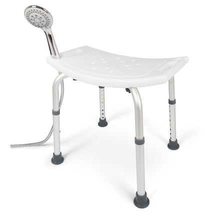 Dunimed Shower Stool - Height-Adjustable Shower Chair 39-52cm - Anti-Slip Shower Seat - Shower Aid - Bath Seat (Without Backrest)