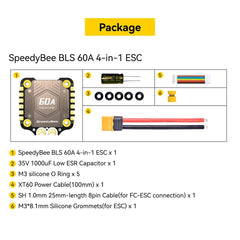 BLS 60A 30x30 4in1 ESC Board: 3-6S Supports for F405 V3 V4 FPV Drone Flight Controller FC Stack