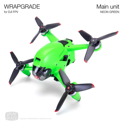 WRAPGRADE Skin Compatible with DJI FPV (NEON Green)