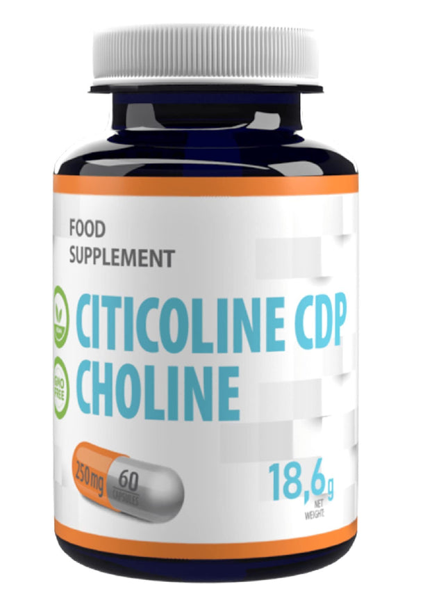 Citicoline CDP Choline 250mg 60 Vegan Capsules, Laboratory Tested, High Strength, No Fillers or Bulkers, Non-GMO