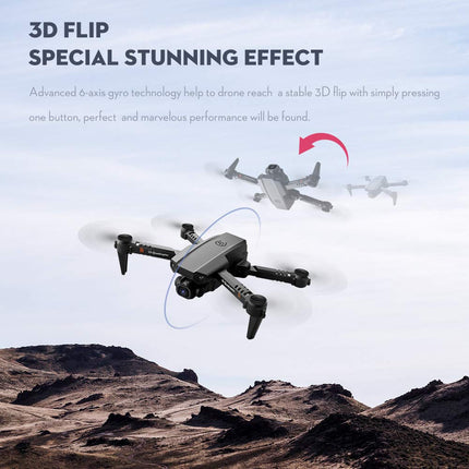 Goolsky Drone with Camera 4K, Drone Dual Camera Track Flight Gravity Sensor Gesture Photo Video Altitude Hold Headless Mode RC Quadcopter for Adults Kids