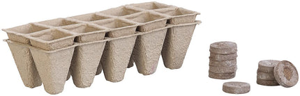 Royal Gardineer Grow Pots: 84-piece plant growing kit with biodegradable plant pots (plant pot, growing kit, indoor greenhouse)