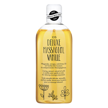 EIS Deluxe Vanilla Massage Oil | For relaxing massages | Suitable for couples | Warming body oil for muscle relaxation | Intimate &amp; liquid lubricant | Erotic vanilla scent | 250ml