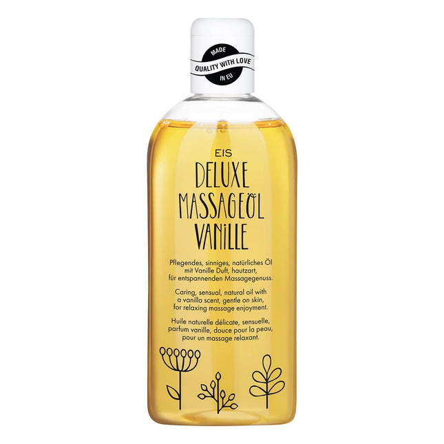 EIS Deluxe Vanilla Massage Oil | For relaxing massages | Suitable for couples | Warming body oil for muscle relaxation | Intimate &amp; liquid lubricant | Erotic vanilla scent | 250ml