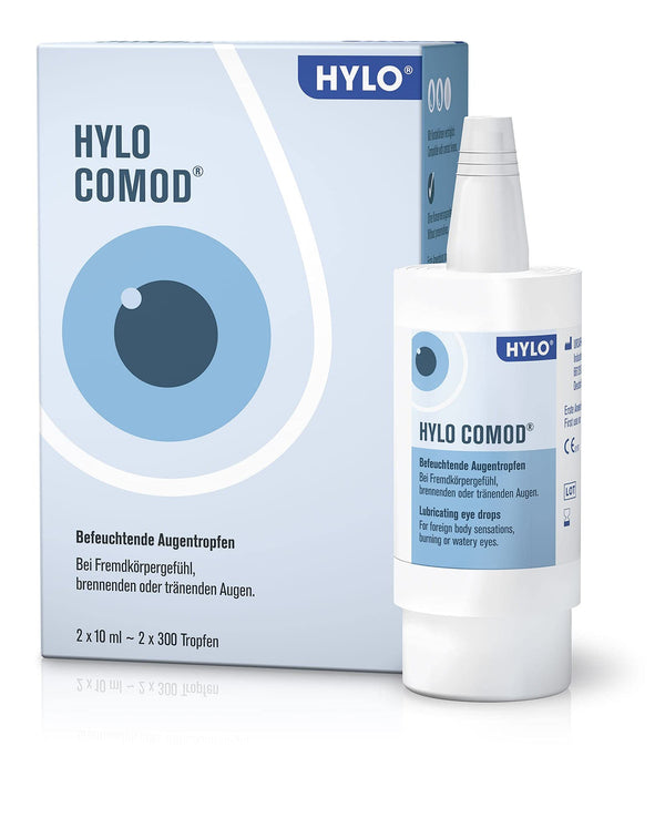 HYLO COMOD eye drops for dry eyes with hyaluronic acid, double pack 2x10 ml
