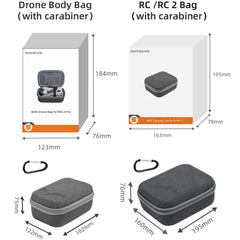 MotuTech Storage Bag for DJI Mini 4 Pro Drone Protective Accessories, For Dji Mini 4 Drone + RC 2 Remote Control, Luggage Set
