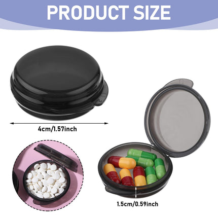 WLLHYF Small Pill Box 3 Pack Mini Pill Organizer Portable Travel Pill Container Daily Pill Box Medicine Vitamin Cod Liver Oil Storage Box Bag Purse for Home Work (Set 1)