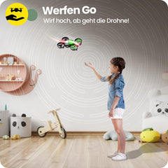 Holy Stone HS210F Mini Drone for Kids, 2 in 1 RC Quadcopter with Landing Mode and Flight Mode, One Key Start, Altitude Hold, 3D Flips, Headless Mode, Toy Gifts for Boys, C0 (Green)