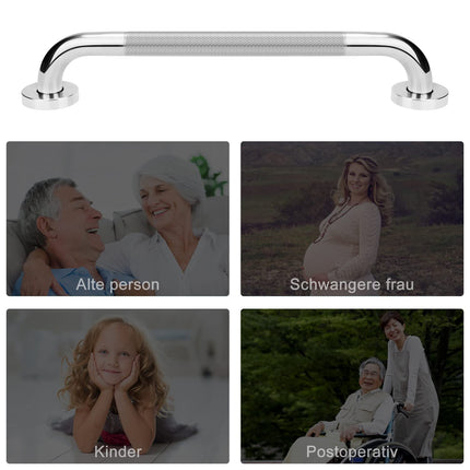 supregear Grab Bar Bathroom, 304 Stainless Steel Bathroom Grab Bar, Non-Slip Bathroom Handle Safety Handle Indoor/Outdoor Auxiliary Handle for Kitchen Bedroom Bathtub, Shower and Steps, 30 cm