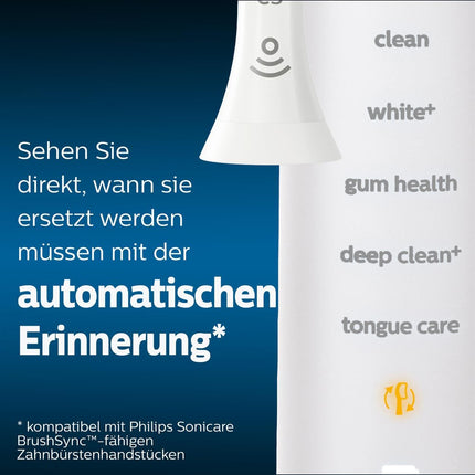 Philips Sonicare Original W2 Optimal White Standard brush heads for sonic toothbrushes – 8-pack, in white (model HX6068/12)
