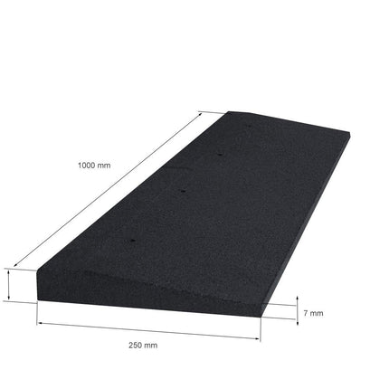 Rubber ramp 30 mm height threshold ramp curb ramp drive-over ramp (black)