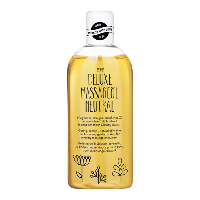 EIS Deluxe Massage Oil Neutral | for relaxing massages | suitable for couples | warming body oil for muscle relaxation | intimate &amp; liquid lubricant | liquid | neutral aroma | 250 ml
