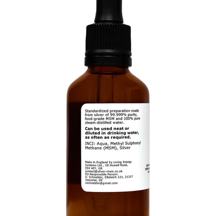 Silver MSM 25 (liquid) - 50 ml pipette bottle