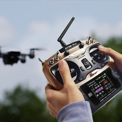 Radiolink AT9S Pro RC Remote Control with Receiver, 10/12 Channels with Receiver-R9DS 2.4 GHz Remote Control Transmitter for RC Drone Airplane Glider Car Boat (Mode 2 Left Hand)