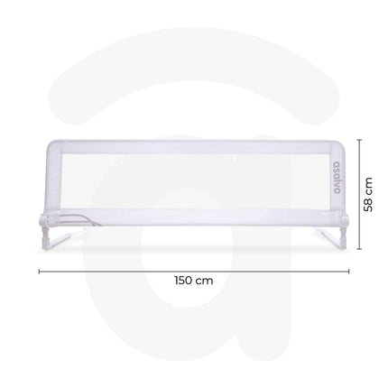 asalvo 12661 bed rail 2 in 1, white