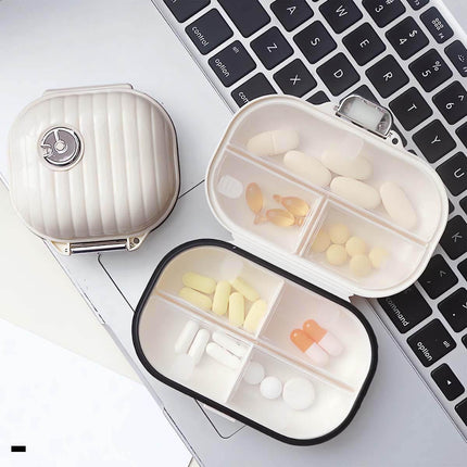 Ptyism 2 Pack Pill Organizer Box (Large + Small) Portable Pill Box, Pill Box, Travel Pill Organizer for Travel and Daily Use etc.