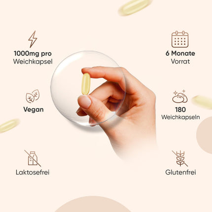 Omega 3 6 9 Softgels - From Flaxseed Oil - 180 Vegan Softgels - 1000mg per softgel - Alternative to Algal Oil - Alpha Linolenic Acid, Linoleic Acid, Oleic Acid - Flaxseed Oil - WeightWorld