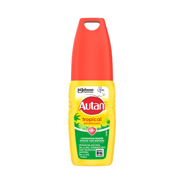 Autan Tropical Pump Spray Insect Repellent, for protection against domestic and tropical mosquitoes, 100 ml, Aerosol