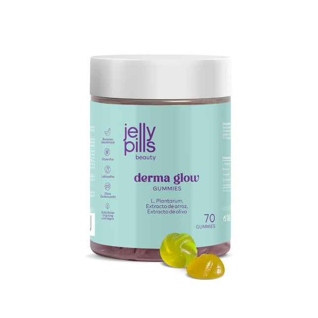 Jelly Pills Natural &amp; Vegan Acne Treatment – ​​70 Gummies – Banana Flavor – For Blemishes, Spots, Wrinkles &amp; Improves Elasticity