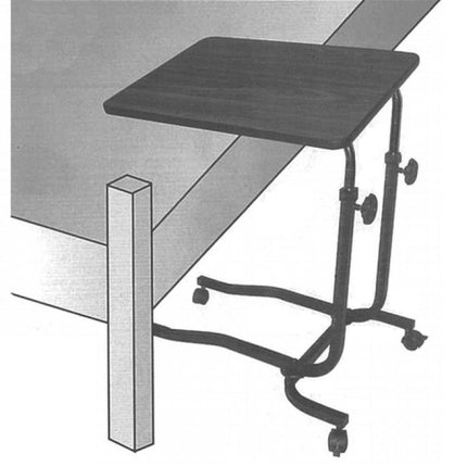 FabaCare side table, height-adjustable bedside table, nursing table on casters, very stable, table for bed with tilt, angle adjustable, brown