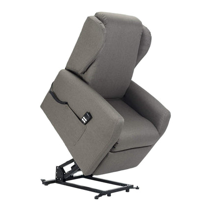 Sime CY-2 ADJUSTABLE electric recliner chair for seniors Zero Gravity, 2 motors, independently adjustable backrest and footrest, 2 wheels, anti-decupid memory, dirt-resistant recliner chair, dove grey