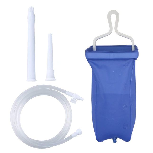 TopQuaFocus Enema Bag Kit for Colon Cleansing, Portable Home Coffee Travel Enema Bag for Colon Cleansing, 4.59 FT Tube Enema Kit, 2 L (2000ML)