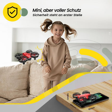 Holy Stone HS420 Mini Drone with HD 1080P Adjustable Camera, with 2 Control Modes, Emergency Stop, Orbiting, 360° Flip, Headless Mode, 2 Speeds, Gift for Beginners Children, co