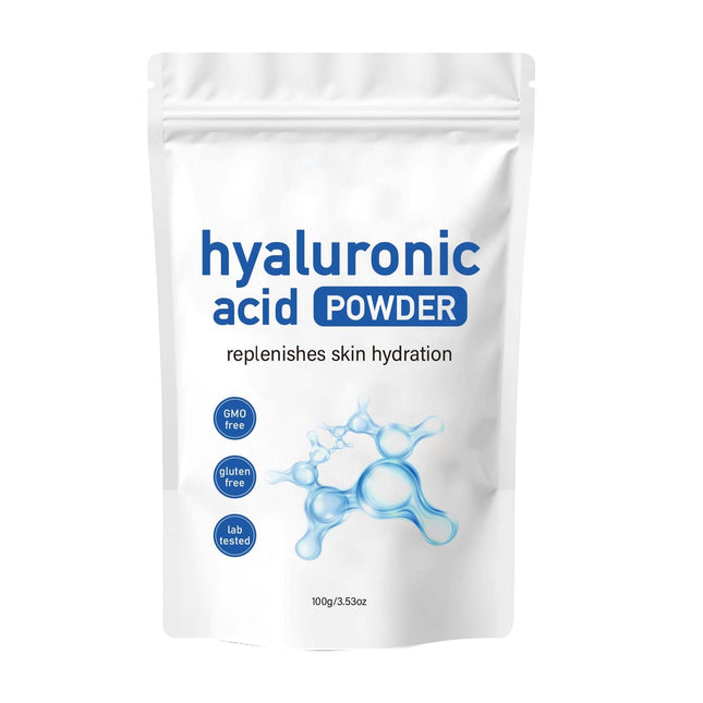 Hyaluronic Acid Serum Powder, Low Molecular Weight, Vegan Cosmetics Grade, Water Soluble, Skin Hydration and Moisture Support Supplements for DIY Facial Serum &amp; Anti-Aging Skincare (1)