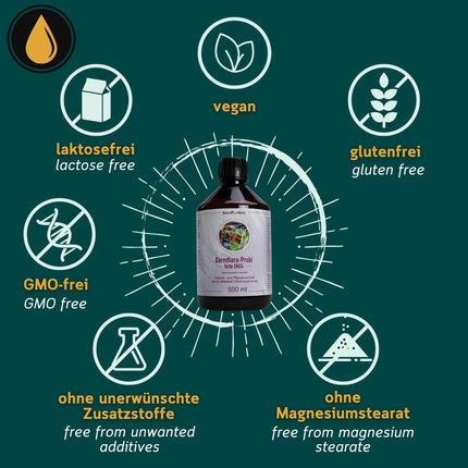 Darmflora-Probi forte EM24 | 24 live bacterial strains | 30 billion CFU | Immediately colony-forming | 500 ml | Natural manufacturing process