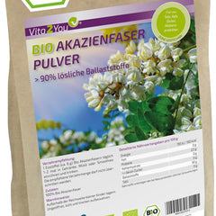 Vita2You Organic Acacia Fiber 500g Powder - Fiber - Acacia Fiber without Additives - Vegan - Tasteless