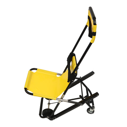Manual Lift Stair Chair Multifunctional 4 Wheel Lift Wheelchair Mobile Folding Stair Chair with Safety Belts Portable Stair Stretcher Evacuation Chair