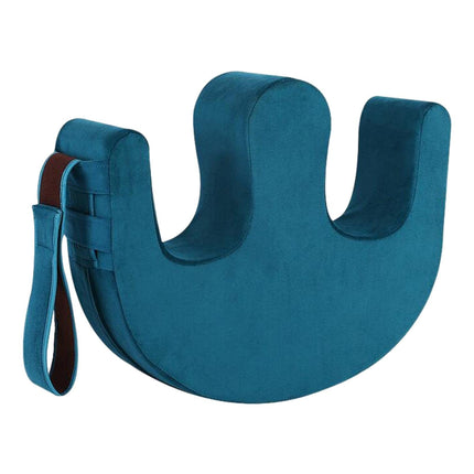 Perfeclan Soft Bed Turning Aid U-Bed Turning Device for Side-lying Elderly Nursing Tool Bed Pad with Strap, Blue