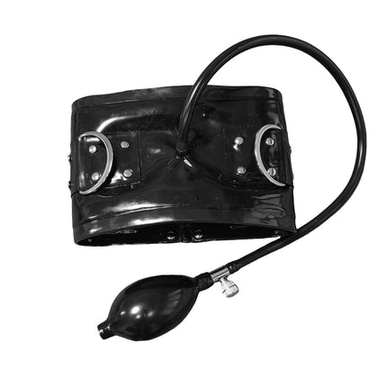 GREEFEI Latex Rubber Inflatable Choker Back Zipper,Latex Cosplay Collar Costume Choker XXXL