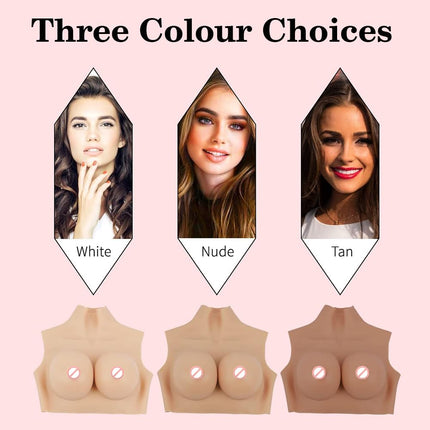 Zilasegy Silicone Breast Forms Fake Breasts G Cup Silicone Breast Plate Silicone Breast Forms for Crossdresser Transgender Mastectomy Cosplay Drag Queen