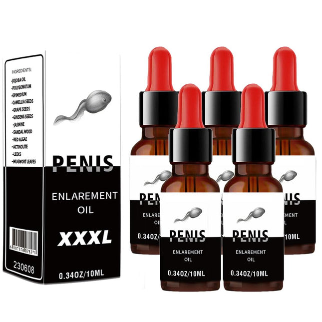 BAWUTZ Penis Enlargement Oil, Male Enlargement Oil, Penis Enlargement Oil for Men to Prolong Sex Life, Male Genital Massage Oil 10ml (5PC)