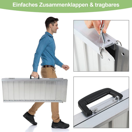 Herrselsam 91x73cm wheelchair ramp load capacity up to 270KG wheelchair ramp with non-slip surface portable wheelchair ramp wheelchair folding ramp for home steps stairs door opening