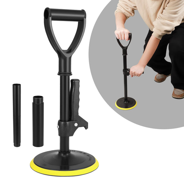 Standing aid adjustable, walking aid with hand rest for seniors, standing aids for seniors, standing aid for elderly, walking stick with standing aid, standing aid everyday aids for indoors, outdoors (black)