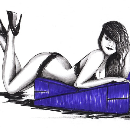 Velinda Sex Wedge Wedge-shaped Sex Pillow Love Pillow Sex Furniture Love Furniture Erotic Furniture (Color: Red)